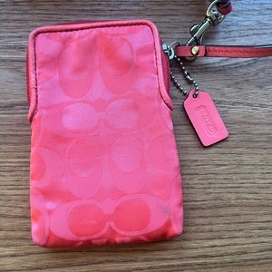Coach pouch wallet/key holder case